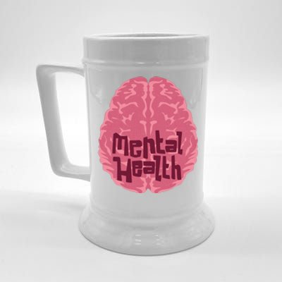 Mental Health Awareness Brain Beer Stein