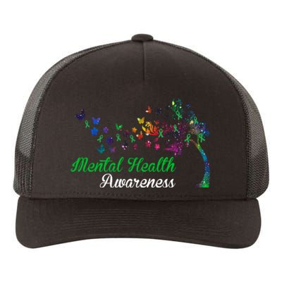 Mental Health Awareness Butterfly Tree Yupoong Adult 5-Panel Trucker Hat