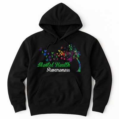 Mental Health Awareness Butterfly Tree Hoodie