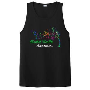 Mental Health Awareness Butterfly Tree PosiCharge Competitor Tank