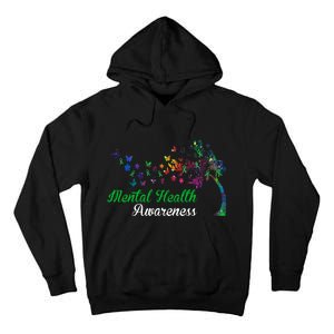 Mental Health Awareness Butterfly Tree Tall Hoodie