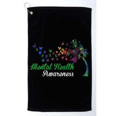 Mental Health Awareness Butterfly Tree Golf Towel