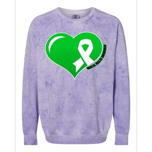 Mental Health Awareness Heart Colorblast Crewneck Sweatshirt