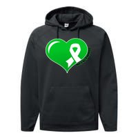 Mental Health Awareness Heart Performance Fleece Hoodie