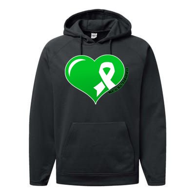 Mental Health Awareness Heart Performance Fleece Hoodie