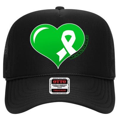 Mental Health Awareness Heart High Crown Mesh Back Trucker Hat