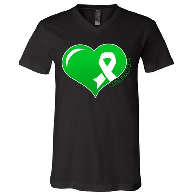 Mental Health Awareness Heart V-Neck T-Shirt