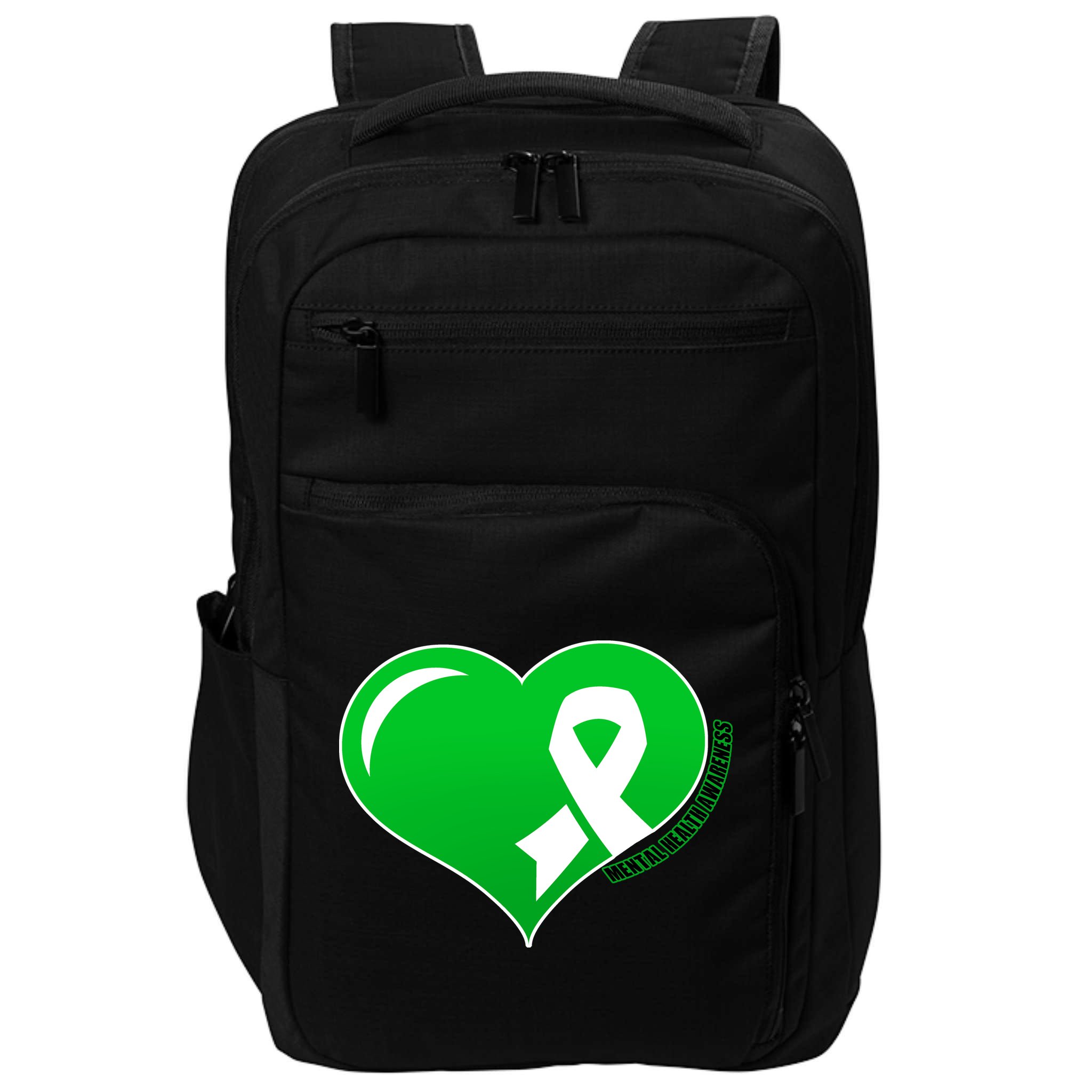 Mental Health Awareness Heart Impact Tech Backpack