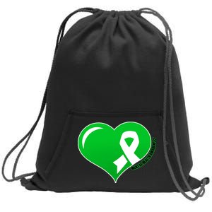 Mental Health Awareness Heart Sweatshirt Cinch Pack Bag