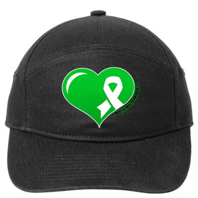 Mental Health Awareness Heart 7-Panel Snapback Hat