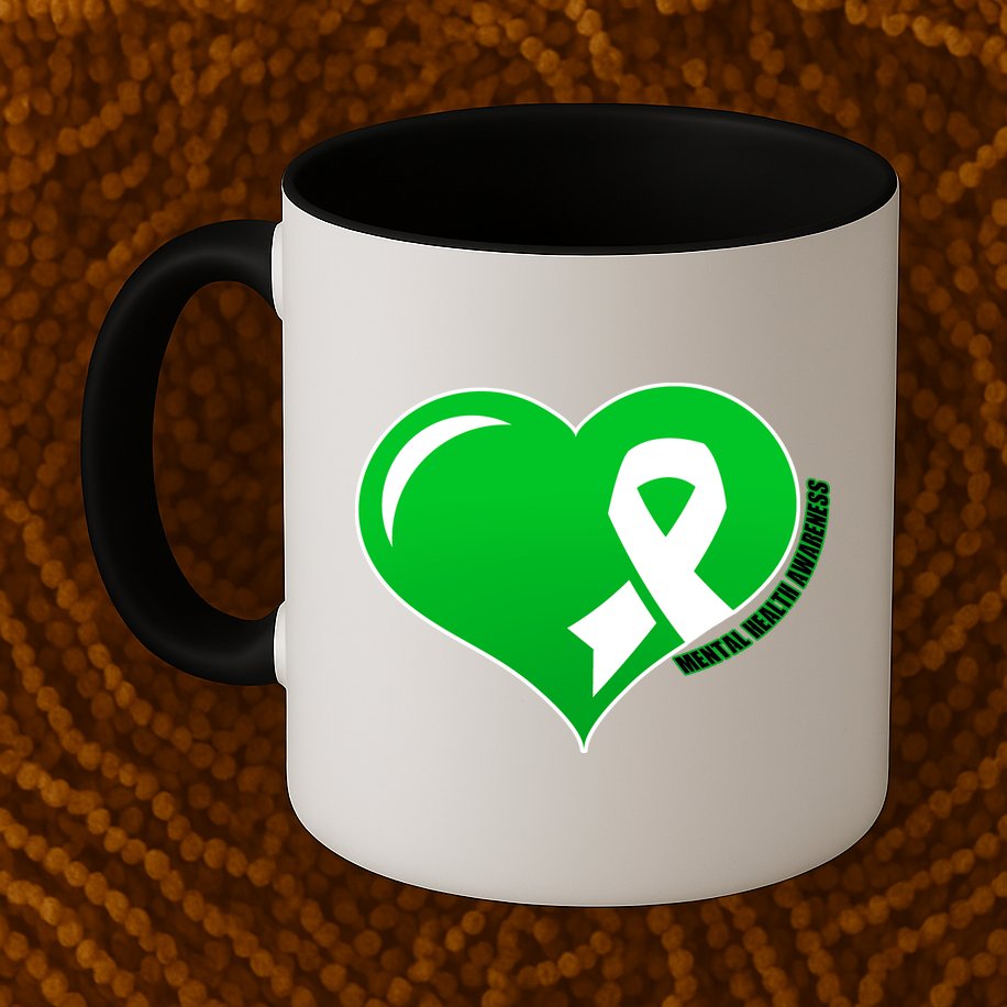 Mental Health Awareness Heart Mug