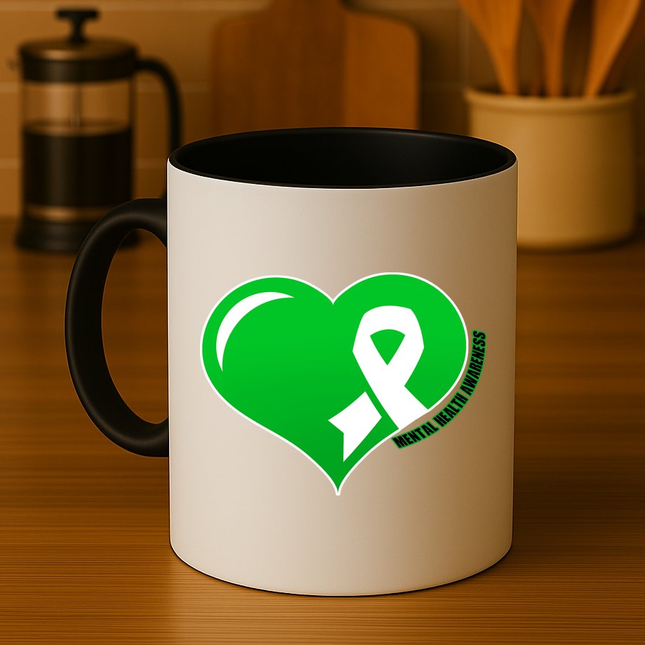 Mental Health Awareness Heart Mug