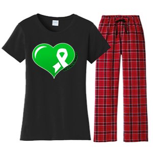 Mental Health Awareness Heart Women's Flannel Pajama Set