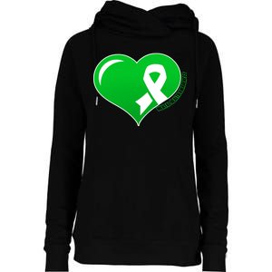 Mental Health Awareness Heart Womens Funnel Neck Pullover Hood