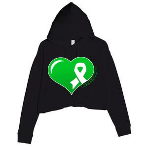 Mental Health Awareness Heart Crop Fleece Hoodie