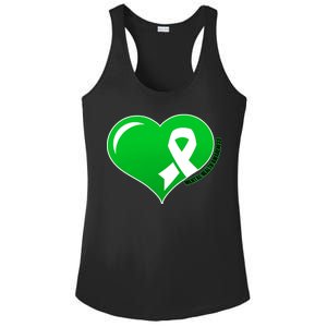 Mental Health Awareness Heart Ladies PosiCharge Competitor Racerback Tank