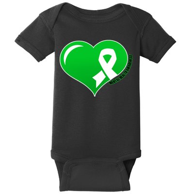 Mental Health Awareness Heart Baby Bodysuit