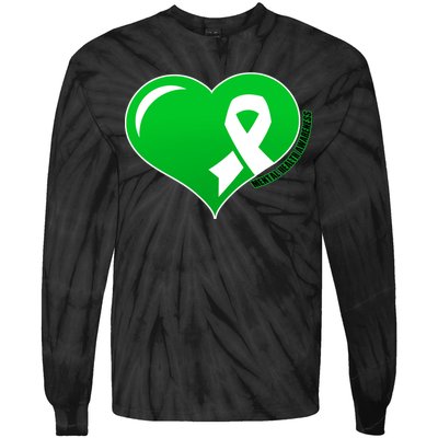 Mental Health Awareness Heart Tie-Dye Long Sleeve Shirt