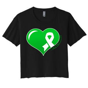 Mental Health Awareness Heart Women's Crop Top Tee