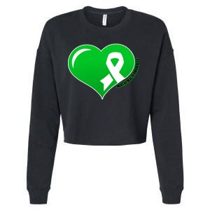 Mental Health Awareness Heart Cropped Pullover Crew