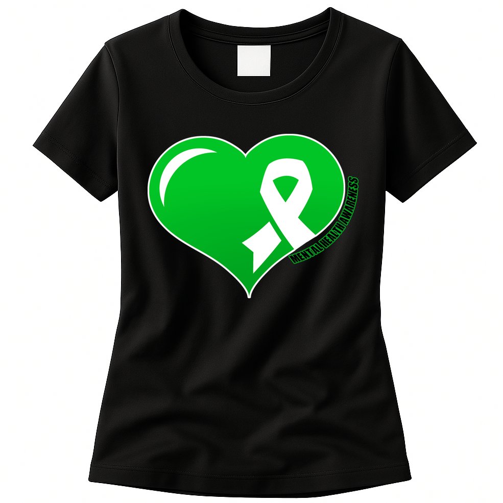 Mental Health Awareness Heart Womens T-Shirt