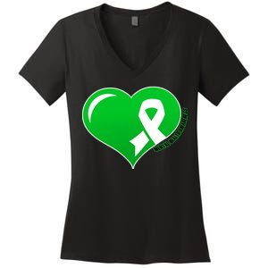 Mental Health Awareness Heart Women's V-Neck T-Shirt