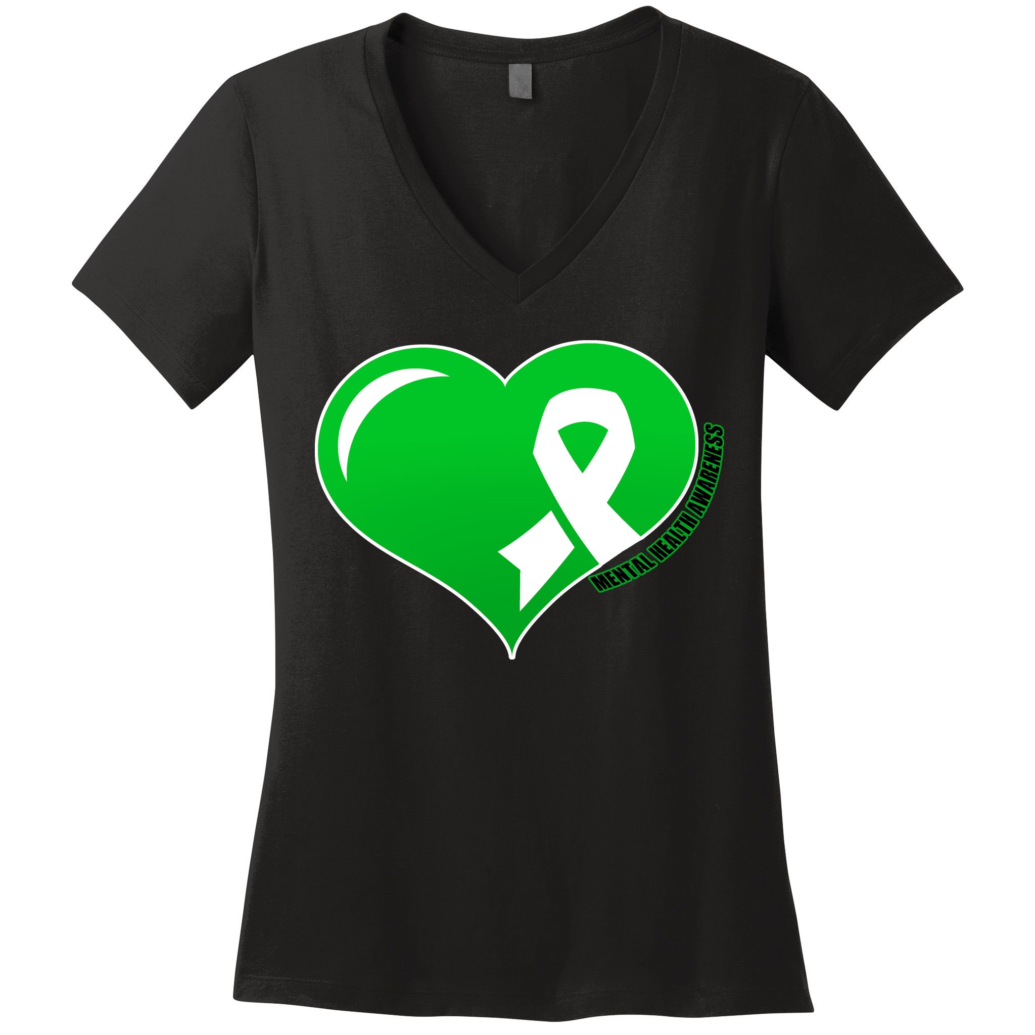 Mental Health Awareness Heart Women's V-Neck T-Shirt