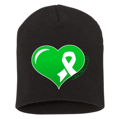 Mental Health Awareness Heart Short Acrylic Beanie