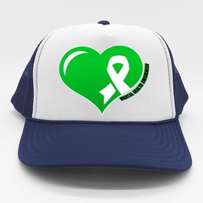 Mental Health Awareness Heart Trucker Hat