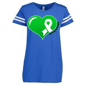 Mental Health Awareness Heart Enza Ladies Jersey Football T-Shirt