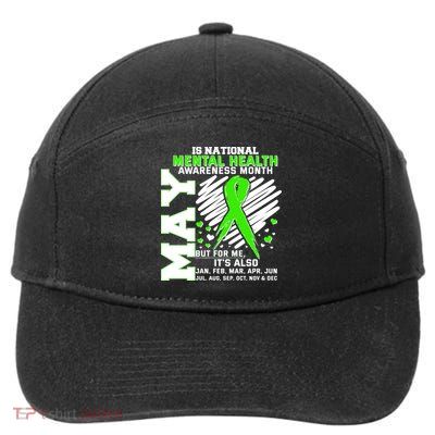 Mental Health Awareness Month Is All Year Long 7-Panel Snapback Hat