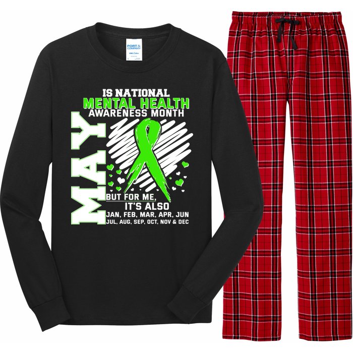 Mental Health Awareness Month Is All Year Long Long Sleeve Pajama Set