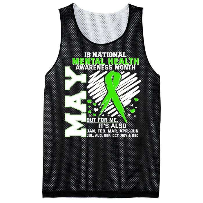 Mental Health Awareness Month Is All Year Long Mesh Reversible Basketball Jersey Tank