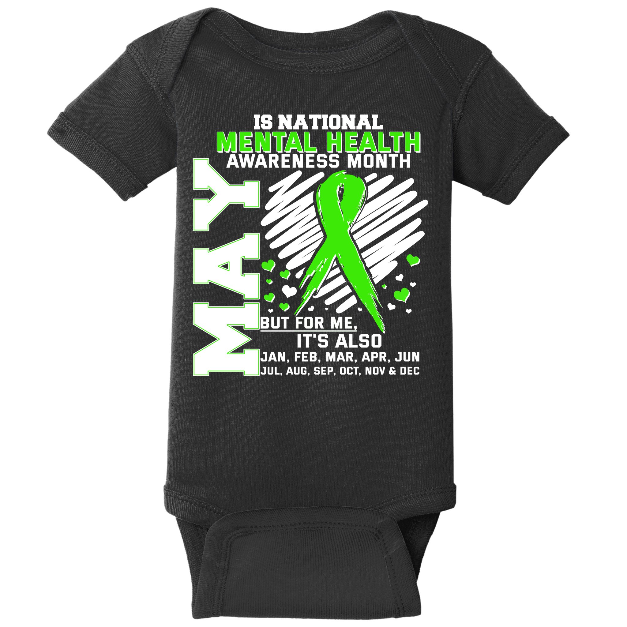 Mental Health Awareness Month Is All Year Long Baby Bodysuit