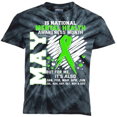 Mental Health Awareness Month Is All Year Long Kids Tie-Dye T-Shirt