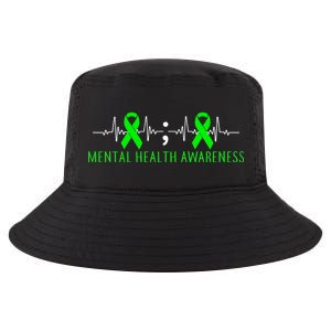 Mental Health Awareness Pulse Ribbon Cool Comfort Performance Bucket Hat