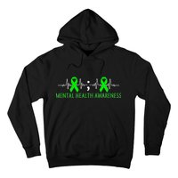 Mental Health Awareness Pulse Ribbon Hoodie