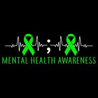 Mental Health Awareness Pulse Ribbon Premium T-Shirt