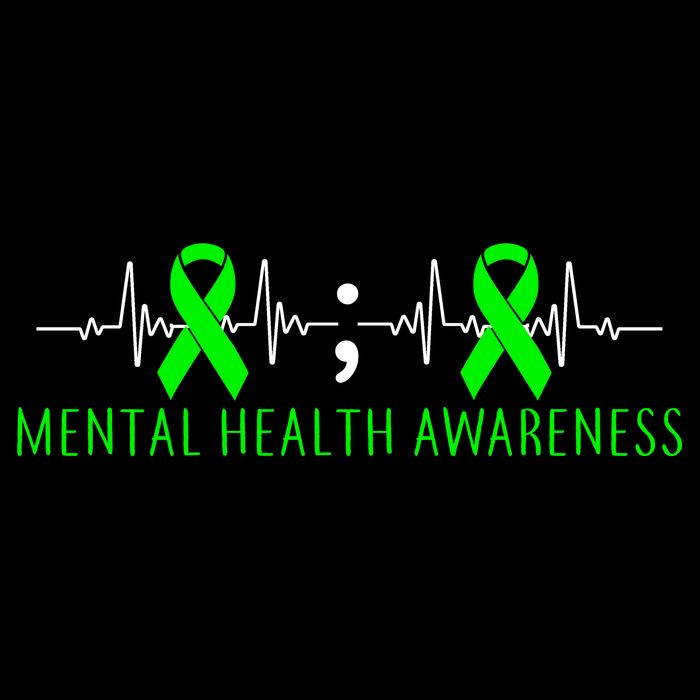Mental Health Awareness Pulse Ribbon Premium T-Shirt