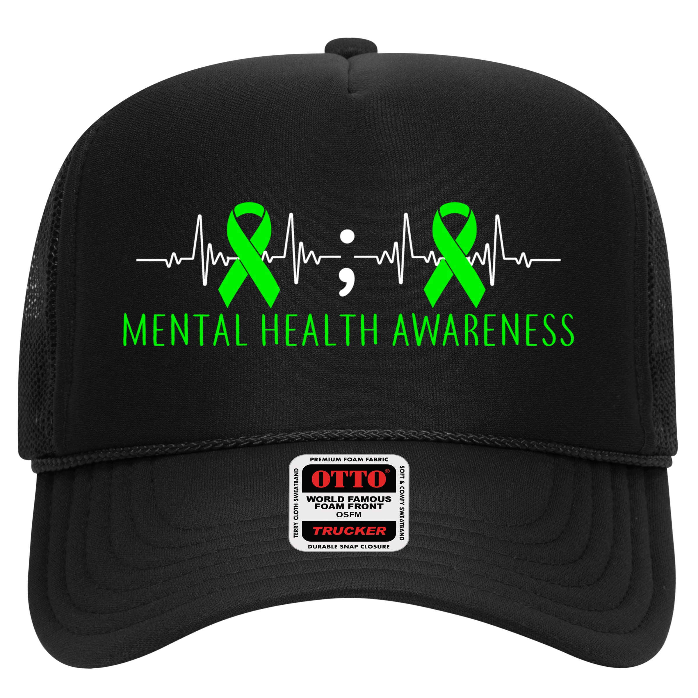 Mental Health Awareness Pulse Ribbon Hat