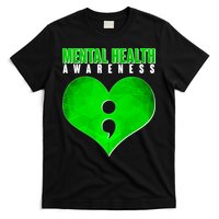 Mental Health Awareness Semicolon T-Shirt
