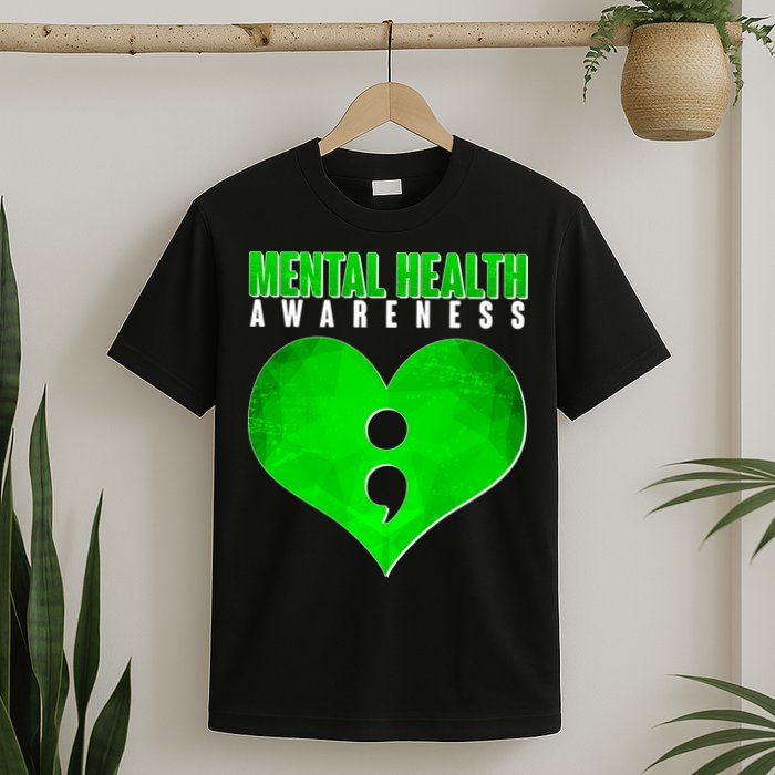 Mental Health Awareness Semicolon T-Shirt