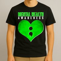 Mental Health Awareness Semicolon T-Shirt