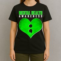 Mental Health Awareness Semicolon T-Shirt