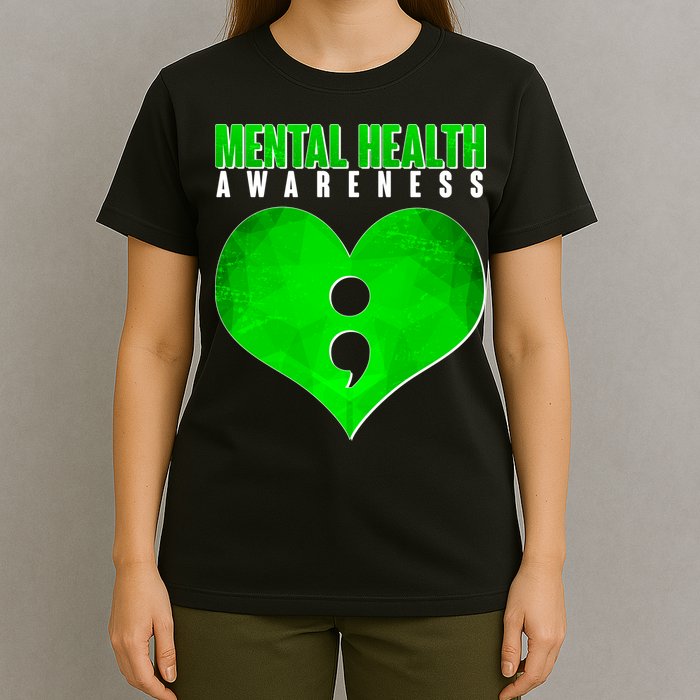 Mental Health Awareness Semicolon T-Shirt