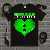 Mental Health Awareness Semicolon T-Shirt