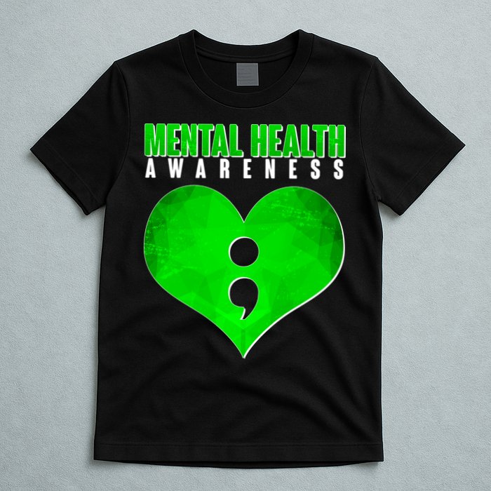 Mental Health Awareness Semicolon T-Shirt