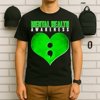 Mental Health Awareness Semicolon T-Shirt