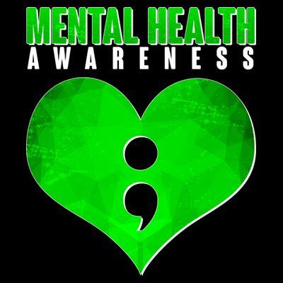 Mental Health Awareness Semicolon T-Shirt