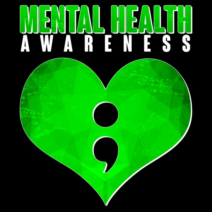 Mental Health Awareness Semicolon T-Shirt